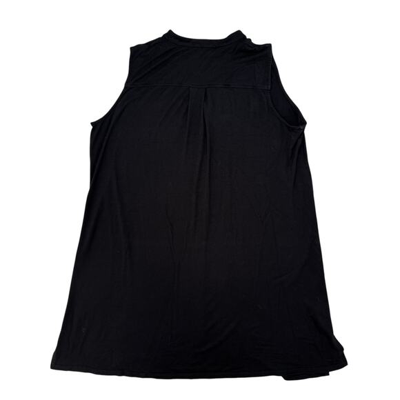 EILEEN FISHER Black Viscose Button Up Sleeveless Blouse Top Size Small #R16VFF - Picture 5 of 9